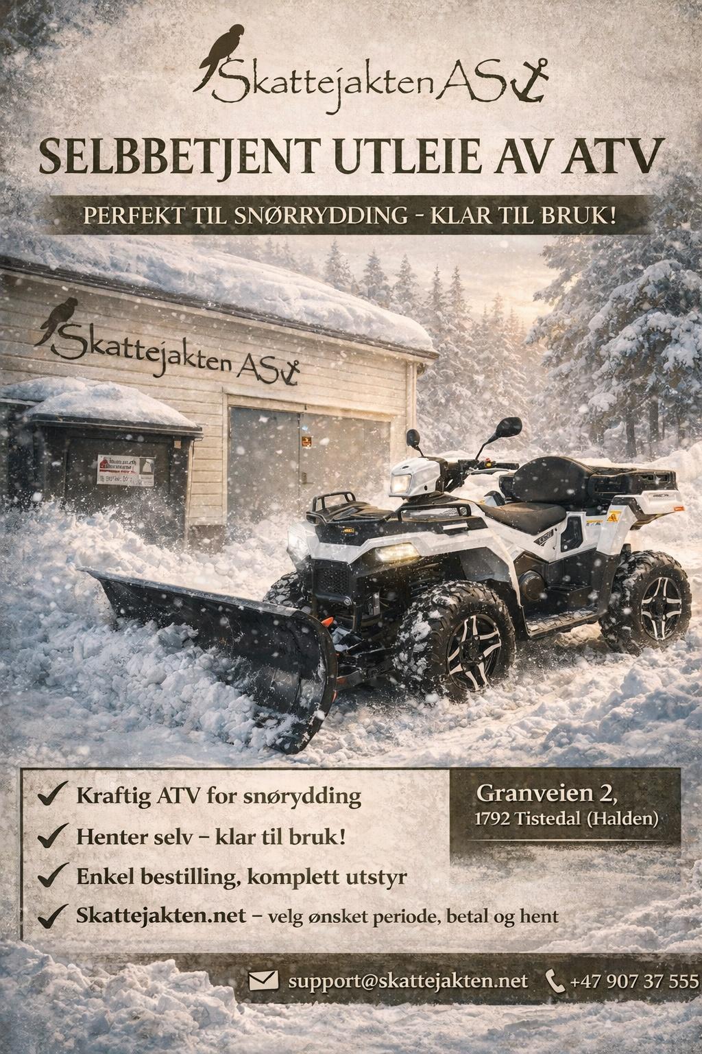 Atv klar for snø